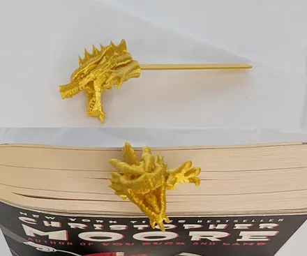 3D printed Articulated Dragon Bookmark — community design photo
