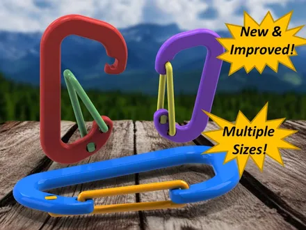 3D printed Backpack Carabiner Two-Pack — community design photo