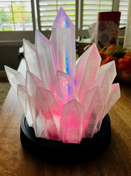 3D printed Crystal Cluster Night Lamp — community design photo