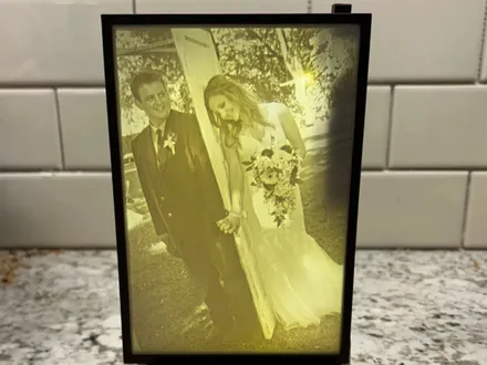 3D printed Custom Photo Lithophane Frame — community design photo