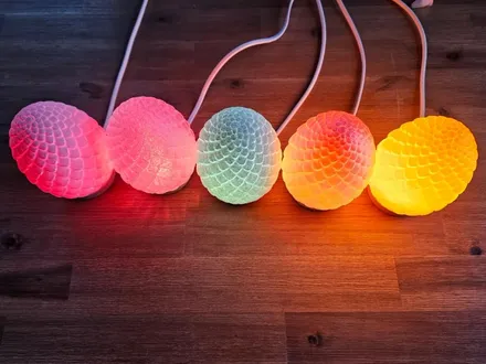 3D printed Dragon Scale Egg Lamp — community design photo