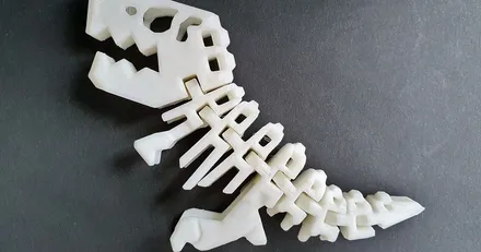 3D printed Flexi T-Rex Skeleton — community design photo