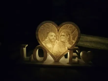 3D printed Lithophane Photo Ornament — community design photo
