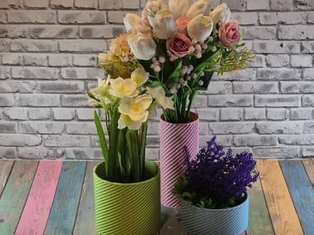 3D printed Mini Bud Vase Trio — community design photo