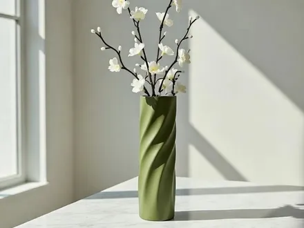 3D printed Spiral Twist Vase — community design photo